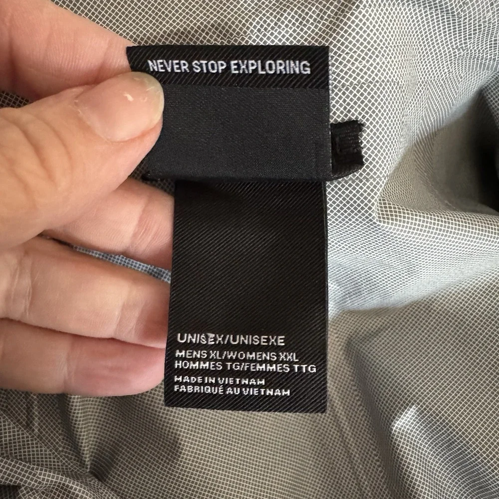 NWT North Face Men's XL Packable LT‎ Rain Parka Jacket Unisex Black Waterproof